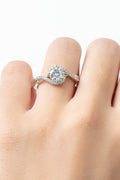 Crystal Halo Ring – Anti-Tarnish Adjustable Ring