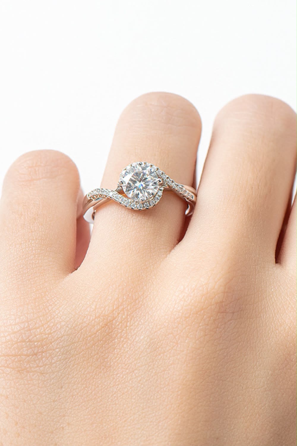Crystal Halo Ring – Anti-Tarnish Adjustable Ring