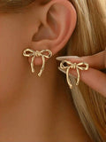 Bow Earrings – Anti-Tarnish Golden Earrings