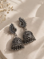 Antique Jhumka Earrings & Silver Oxidised Traditional Earrings